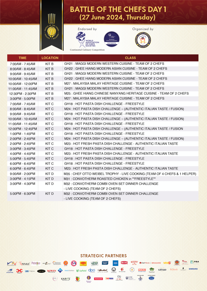 Competition Schedule